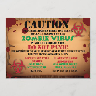 Invitación del fiesta de Halloween del virus del