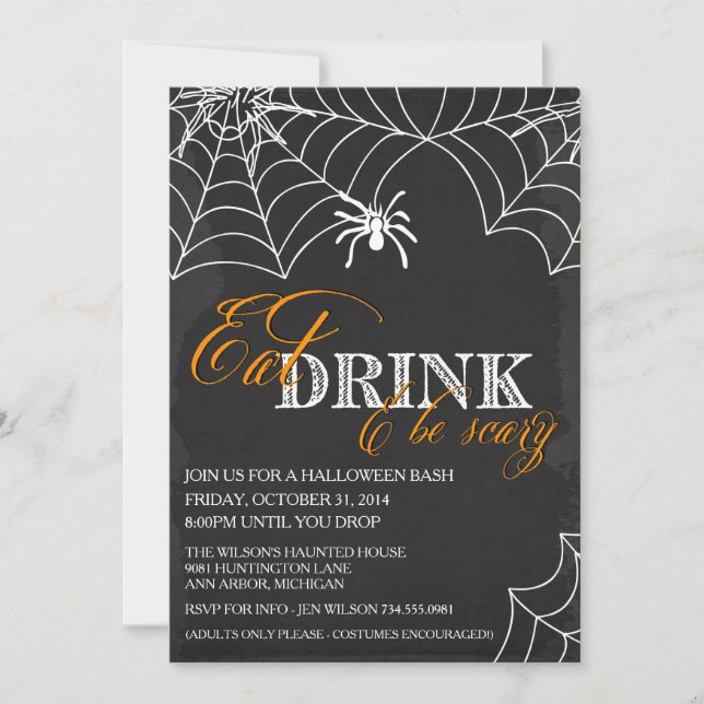 Invitación del fiesta de Halloween - fiesta del (Anverso)