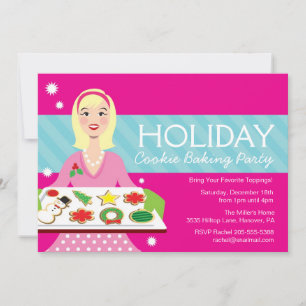 Invitación del Fiesta de horneado de cocina de vac