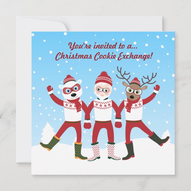 Invitación del Fiesta de intercambio de cookies de (Anverso)