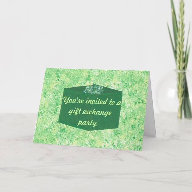 Invitación del Fiesta de intercambio de Navidades  (Anverso)