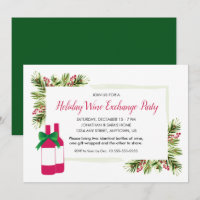 Invitación del Fiesta de intercambio de vinos de v