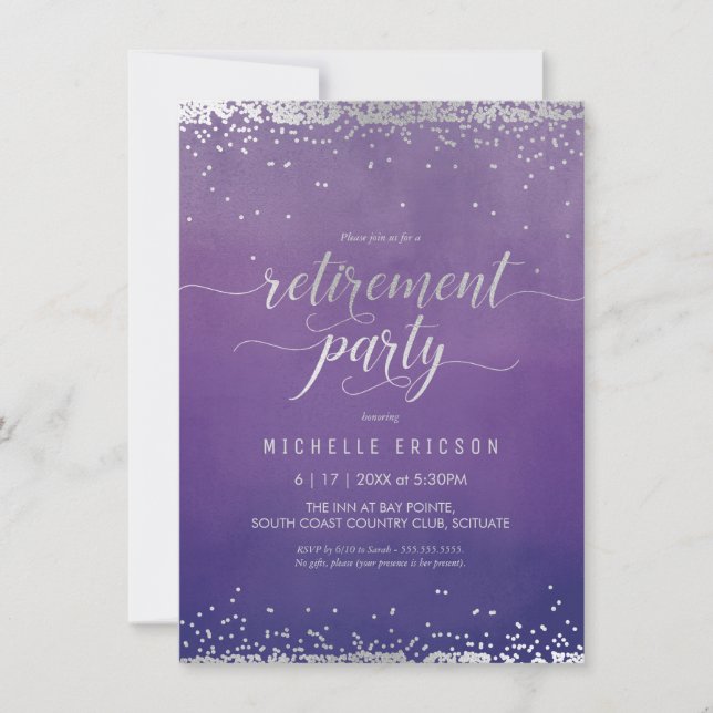 Invitación del Fiesta de Jubilación - Personalizad (Anverso)