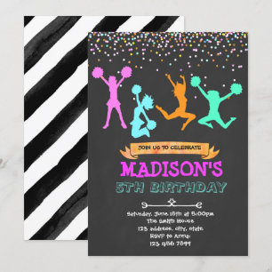 Invitación del fiesta de la animadora del