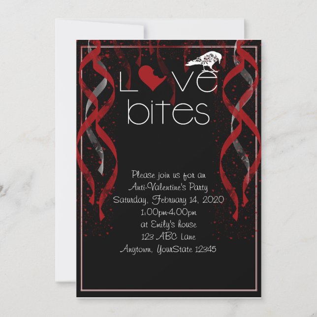 Invitación del fiesta de la Anti-Tarjeta del día (Anverso)