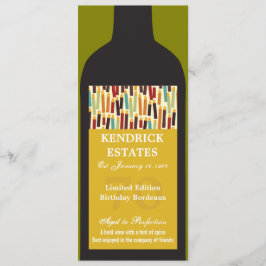 Invitación del fiesta de la botella de vino del