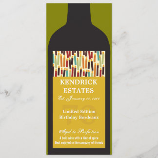 Invitación del fiesta de la botella de vino del