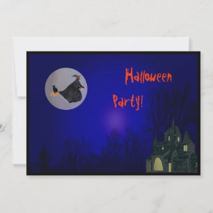 Invitación del fiesta de la bruja de Halloween