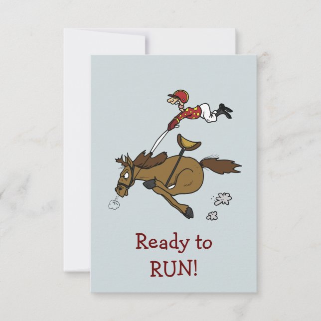 Invitación del fiesta de la carrera de caballos de (Anverso)