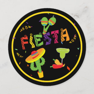 Invitación del fiesta de la celebración de Cinco