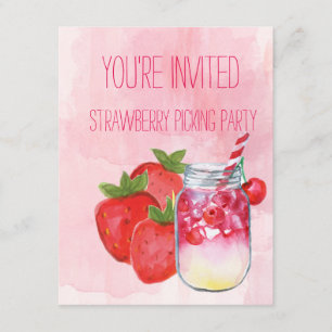 Invitación del fiesta de la cosecha de la fresa