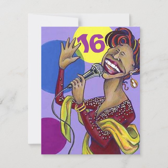 INVITACIÓN DEL FIESTA DE LA DIVA DEL KARAOKE 16 (Anverso)