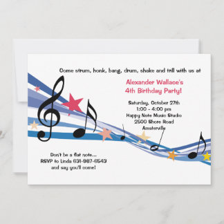 Invitación del fiesta de la escuela de música