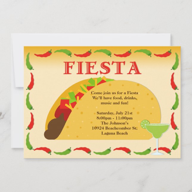 Invitación del fiesta de la fiesta (Anverso)