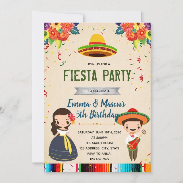Invitación del fiesta de la fiesta del hermano (Anverso)