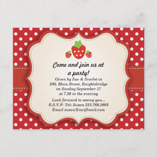 Invitación del fiesta de la fresa