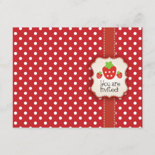 Invitación del fiesta de la fresa