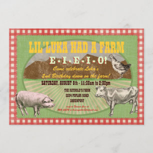 Invitación del fiesta de la granja - MacDonald