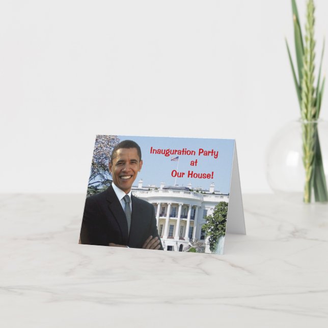 Invitación del fiesta de la inauguración de Obama (Anverso)