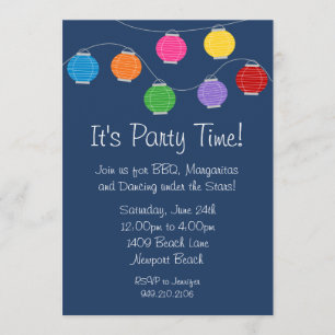 Invitación del fiesta de la linterna