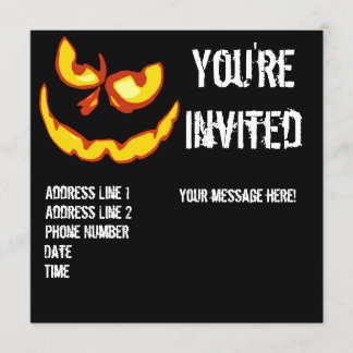 Invitación del fiesta de la linterna de Halloween