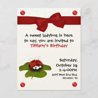 Invitación del fiesta de la mariquita