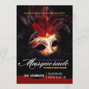 Invitación del fiesta de la mascarada