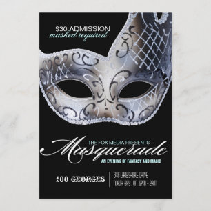 Invitación del fiesta de la mascarada