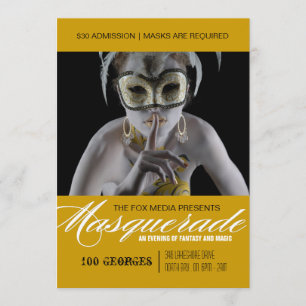 Invitación del fiesta de la mascarada