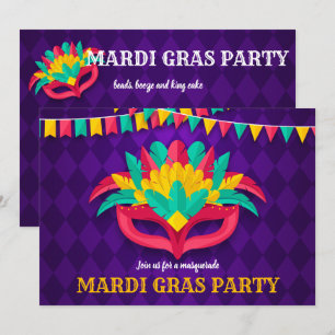 Invitación del fiesta de la mascarada del carnaval