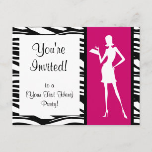 Invitación del fiesta de la moda de las rosas
