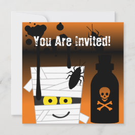 Invitación del fiesta de la momia de Halloween