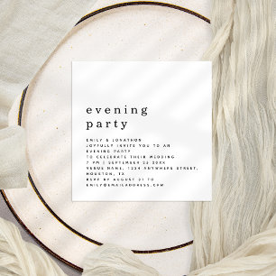 Invitación del Fiesta de la noche del Boda de text
