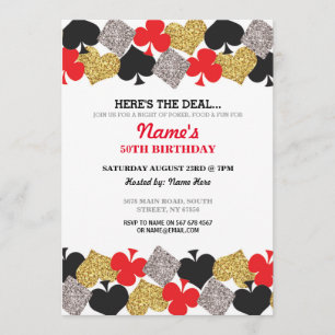 Invitación del fiesta de la noche del casino de