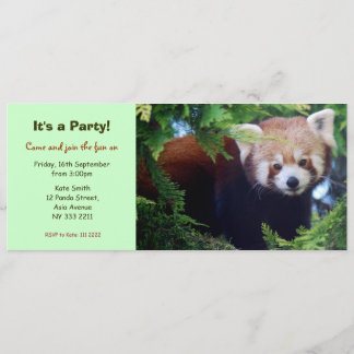 Invitación del fiesta de la panda roja