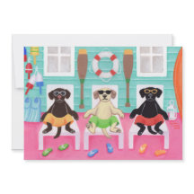 Invitación del Fiesta de la piscina infantil Beach