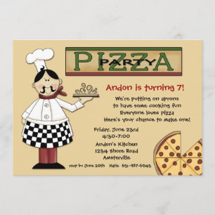 Invitación del fiesta de la pizza
