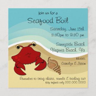 Invitación del fiesta de la playa de la ebullición