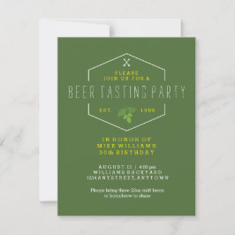 Invitación del fiesta de la prueba de la cerveza,