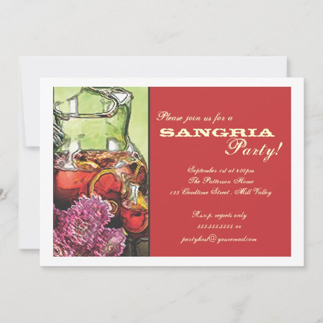 Invitación del fiesta de la sangría (Anverso)