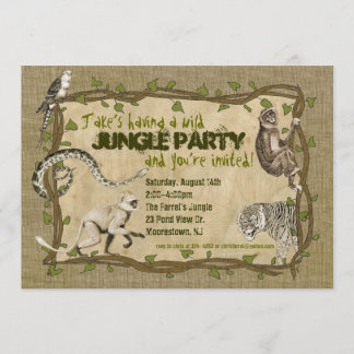 Invitación del fiesta de la selva