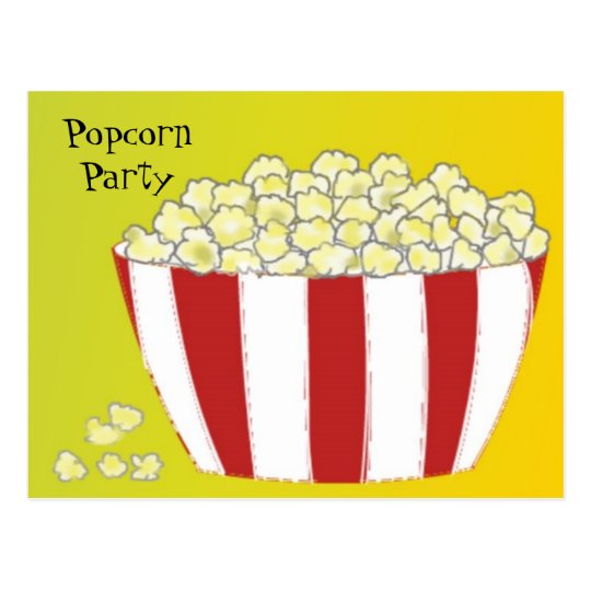 Invitación del fiesta de las palomitas