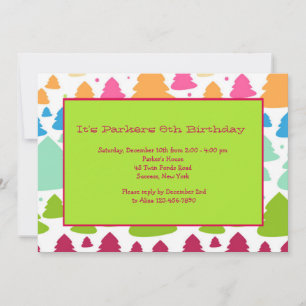 Invitación del fiesta de los árboles del día de
