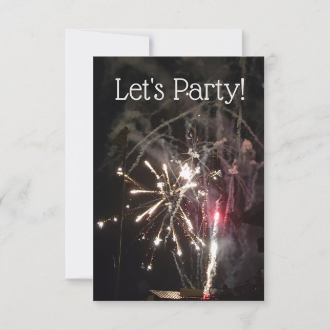 Invitación del fiesta de los fuegos artificiales (Anverso)