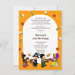 Invitación del fiesta de los niños de la acción de
