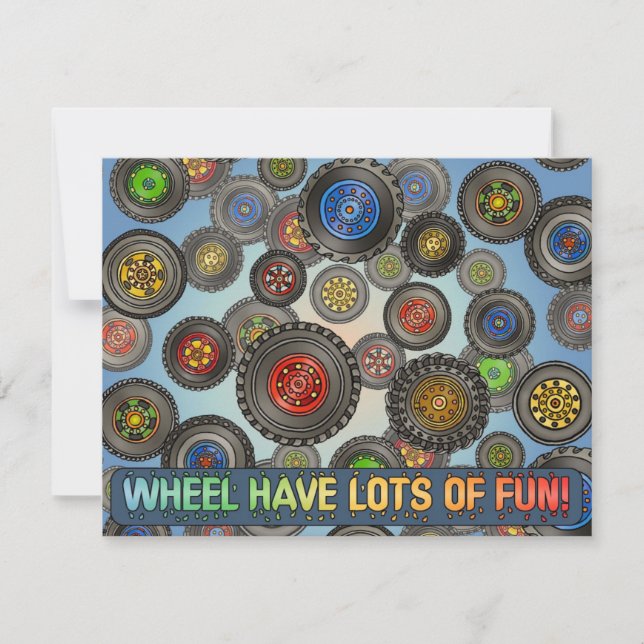 Invitación del fiesta de los niños del tema del (Anverso)