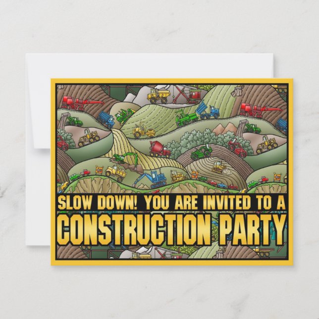 Invitación del fiesta de los niños del tema del (Anverso)
