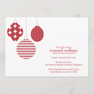 Invitación del fiesta de los ornamentos