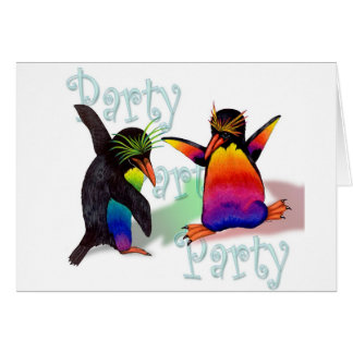 Invitación del fiesta de los pingüinos del baile