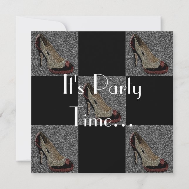 Invitación del fiesta de los tacones altos (Anverso)